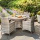 Hartman outdoor aqua-saar glastisch rattan stühle