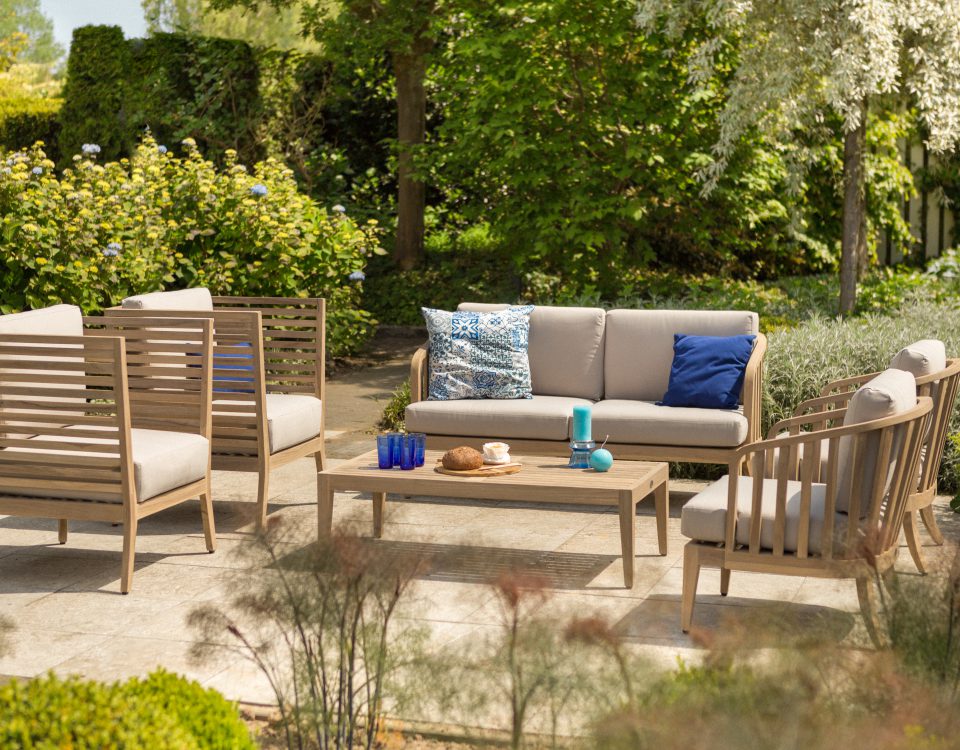hartman gartenmöbel aqua-saar outdoor bank- und stuhlkombination