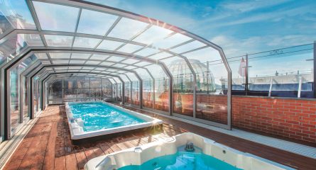 Oceanic Vysoká Verze 55 poolüberdachung aqua-saar