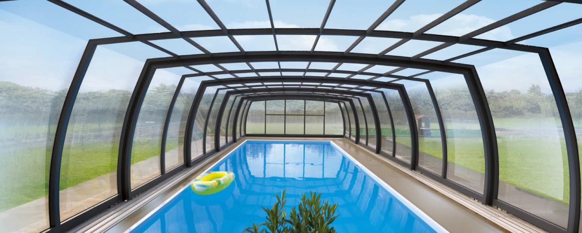 Omega™ poolüberdachung aqua-saar
