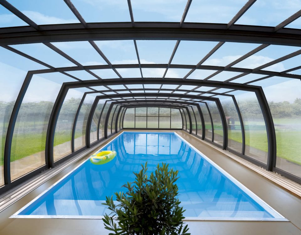 Omega™ poolüberdachung aqua-saar