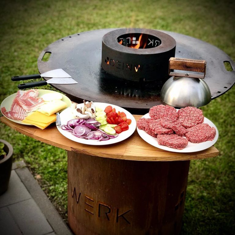 DEINWERK Grillfass Anstecktisch